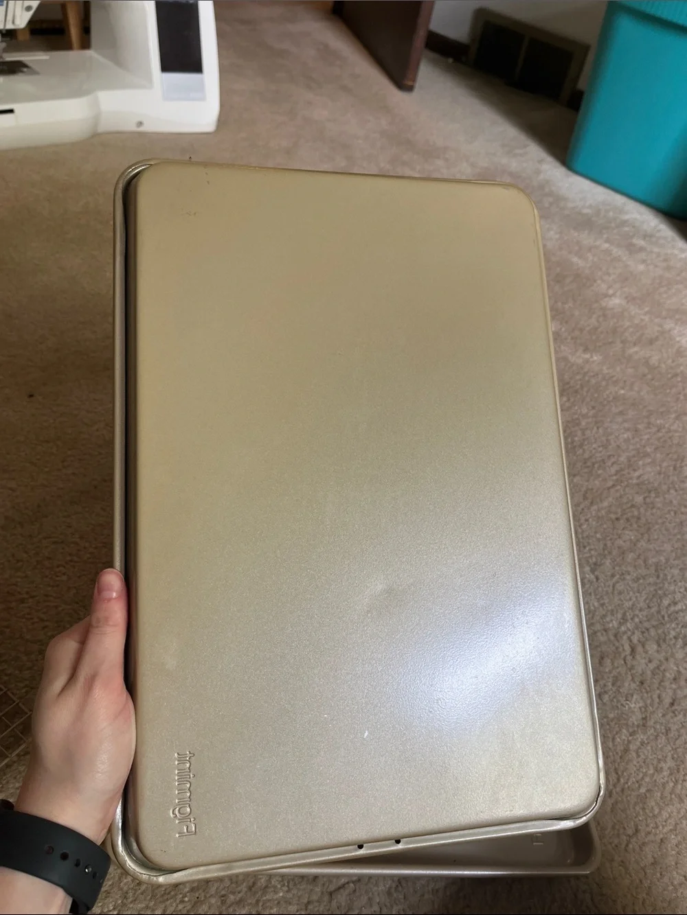 Figment Gold muffin pan cooling rack and 3 baking sheets